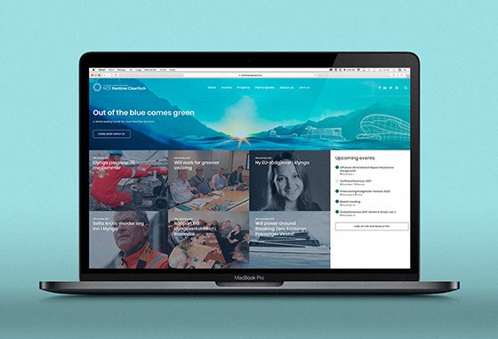 Maritime Clean Tech's nettsider vist på dataskjerm