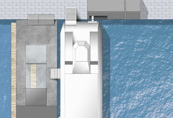 Wärtsila Urban Water Shuttle Dock sett ovenfra