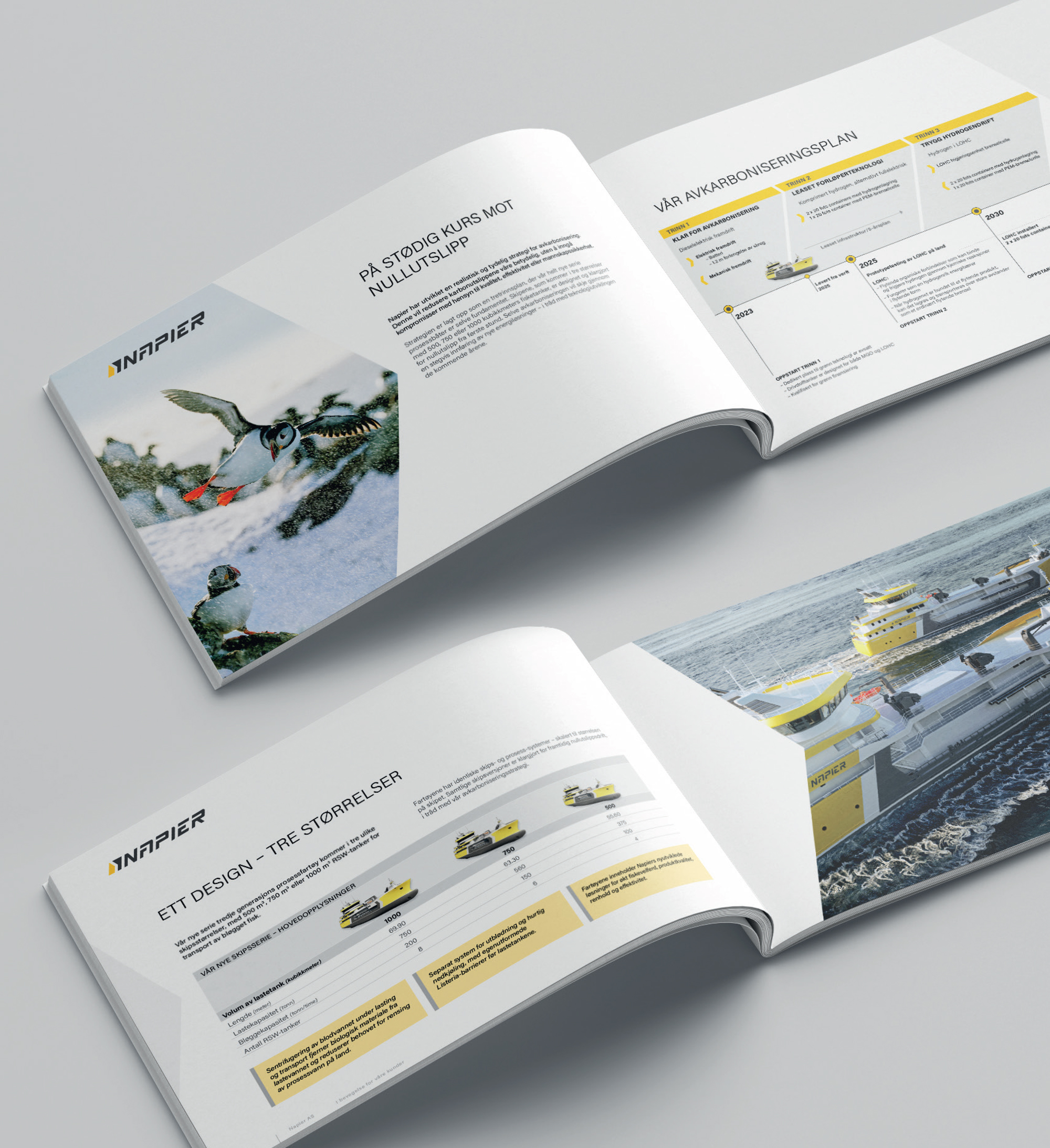 Napier magasin, oppslått